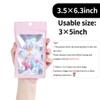 100 Pack Resealable Plastic Bags for Food Storage, Zipper Bags with Clear Front Window, Packaging Pouch for Small Business (Pink, 3.5x6.3 inch) view 3