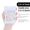 100 Pack Resealable Plastic Bags for Food Storage, Zipper Bags with Clear Front Window, Packaging Pouch for Small Business (White, 4.1x5.9 inch) view 3