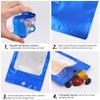 100 Pack Resealable Plastic Bags for Food Storage, Zipper Bags with Clear Front Window, Packaging Pouch for Small Business (Blue, 5.1x8.3 inch) view 2
