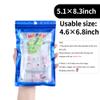 100 Pack Resealable Plastic Bags for Food Storage, Zipper Bags with Clear Front Window, Packaging Pouch for Small Business (Blue, 5.1x8.3 inch) view 3