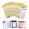 100 Pack Resealable Plastic Bags for Food Storage, Zipper Bags with Clear Front Window, Packaging Pouch for Small Business (Gold, 5.1x8.3 inch) view 1