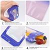 100 Pack Resealable Plastic Bags for Food Storage, Zipper Bags with Clear Front Window, Packaging Pouch for Small Business (Purple & Blue, 5.1x8.3 inch) view 2