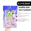 100 Pack Resealable Plastic Bags for Food Storage, Zipper Bags with Clear Front Window, Packaging Pouch for Small Business (Purple & Blue, 5.1x8.3 inch) view 3