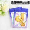 100 Pack Resealable Plastic Bags for Food Storage, Zipper Bags with Clear Front Window, Packaging Pouch for Small Business (Purple & Blue, 5.1x8.3 inch) view 4