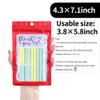 100 Pack Resealable Plastic Bags for Food Storage, Zipper Bags with Clear Front Window, Packaging Pouch for Small Business (Red, 4.3x7.1 inch) view 3