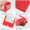 100 Pack Resealable Plastic Bags for Food Storage, Zipper Bags with Clear Front Window, Packaging Pouch for Small Business (Red, 2.4x3.9 inch) view 2