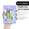 100 Pack Resealable Plastic Bags for Food Storage, Zipper Bags with Clear Front Window, Packaging Pouch for Small Business (Pink & Blue, 4.1x5.9 inch) view 3