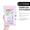 100 Pack Resealable Plastic Bags for Food Storage, Zipper Bags with Clear Front Window, Packaging Pouch for Small Business (Pink, 5.1x8.3 inch) view 3