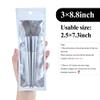 100 Pack Resealable Plastic Bags for Food Storage, Zipper Bags with Clear Front Window, Packaging Pouch for Small Business (White, 3x8.8 inch) view 3