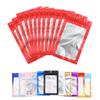 100 Pack Resealable Plastic Bags for Food Storage, Zipper Bags with Clear Front Window, Packaging Pouch for Small Business (Red, 6.3x9.5 inch) view 1