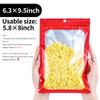 100 Pack Resealable Plastic Bags for Food Storage, Zipper Bags with Clear Front Window, Packaging Pouch for Small Business (Red, 6.3x9.5 inch) view 3