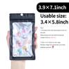 100 Pack Resealable Plastic Bags for Food Storage, Zipper Bags with Clear Front Window, Packaging Pouch for Small Business (Black, 3.9x7.1 inch) view 3