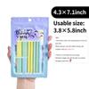 100 Pack Resealable Plastic Bags for Food Storage, Zipper Bags with Clear Front Window, Packaging Pouch for Small Business (Pink & Blue, 4.3x7.1 inch) view 3