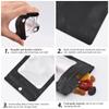 100 Pack Resealable Plastic Bags for Food Storage, Zipper Bags with Clear Front Window, Packaging Pouch for Small Business (Black, 2.9x4.7 inch) view 2