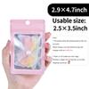 100 Pack Resealable Plastic Bags for Food Storage, Zipper Bags with Clear Front Window, Packaging Pouch for Small Business (Pink, 2.9x4.7 inch) view 3