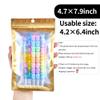100 Pack Resealable Plastic Bags for Food Storage, Zipper Bags with Clear Front Window, Packaging Pouch for Small Business (Gold, 4.7x7.9 inch) view 3