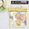 100 Pack Resealable Plastic Bags for Food Storage, Zipper Bags with Clear Front Window, Packaging Pouch for Small Business (Gold, 4.7x7.9 inch) view 4