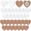 30 Pcs Disposable Castor Oil Patches,Spunlace Absorbent Wrap,Highly Absorbent,Leak-Proof,Self-Adhesive,No Wash,Breathable(Oil Not Included)(Heart Shape,Skin Color+White)