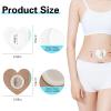 30 Pcs Disposable Castor Oil Patches,Spunlace Absorbent Wrap,Highly Absorbent,Leak-Proof,Self-Adhesive,No Wash,Breathable(Oil Not Included)(Heart Shape,Skin Color+White) view 2