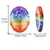 10Pcs 7 Chakra Healing Crystals Thumb Worry Stones - Oval Balancing Crystals for Meditation, Stress Relief & Energy Healing, Natural Gemstone Therapy Stones view 2
