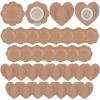 30 Pcs Disposable Castor Oil Patches,Spunlace Absorbent Wrap,Highly Absorbent,Leak-Proof,Self-Adhesive,No Wash,Breathable(Oil Not Included) (Flower+Heart,Skin Color) view 1