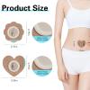 30 Pcs Disposable Castor Oil Patches,Spunlace Absorbent Wrap,Highly Absorbent,Leak-Proof,Self-Adhesive,No Wash,Breathable(Oil Not Included) (Flower+Heart,Skin Color) view 2