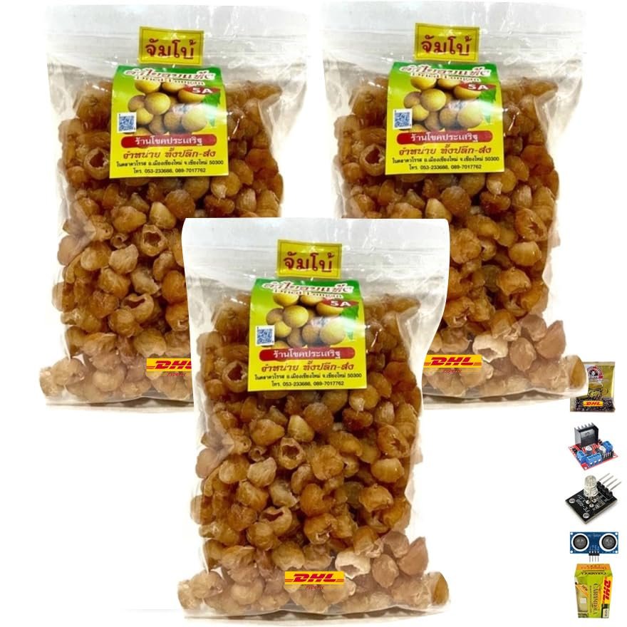 1500g Thailand Premium Dried Longan Golden Sweet Dragon Eye Fruit Delicious 500g/ (of 3) By Beautygoodshop [Get Free For You Beauty Gifts]
