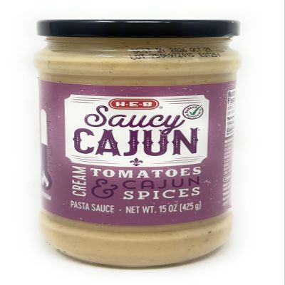 H-E-B Saucy Spicy Cajun Alfredo Pasta Sauce 15oz - 1 glass jar