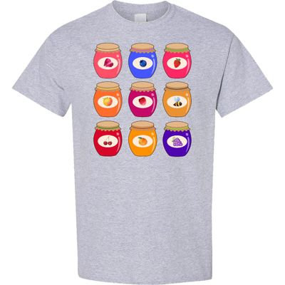 inktastic Jars of Jam and Honey Adult T-Shirt 3X-Large 0060 Heather Grey 45cfb