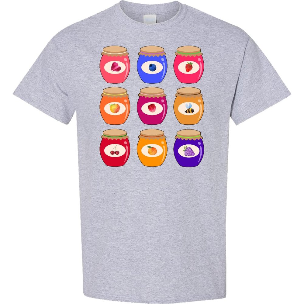 inktastic Jars of Jam and Honey Adult T-Shirt 3X-Large 0060 Heather Grey 45cfb