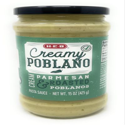 HEB Creamy Alfredo Poblano Pasta Sauce 15oz - 1 bottle