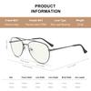 RB.Pilot Blue Light Aviator Reading Glasses for men Women Metal Frame Spring Temple view 4