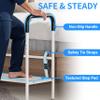 Josmimic Bed Step Stool for Adults, Bedside Steps for Elderly Seniors with Non-Slip Handle & LED Light, Stable Assist Rail for High Beds view 3