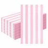 HEIPINIUYE 25 Pieces 3-ply Striped Paper Napkins Light Pink and White Guest Towels Disposable Hand Towels for Bathroom Wedding Birthday Baby Shower Dinner Napkins Disposable view 1