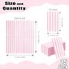 HEIPINIUYE 25 Pieces 3-ply Striped Paper Napkins Light Pink and White Guest Towels Disposable Hand Towels for Bathroom Wedding Birthday Baby Shower Dinner Napkins Disposable view 3
