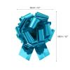 MECCANIXITY 12 Inch Metallic Large Big Pull Bow Gift Wrapping Bows Ribbon for Wedding Car Baskets Presents Christmas Bow, Light Blue view 2