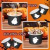 CHENGU 60 Pcs Halloween Snack Cups 9 oz Disposable Ghost Paper Ice Cream Bowls Decorative Spooky Boo Dessert Treat Bowls for Yogurt Soup Hot or Cold Food Halloween Party Supplies (Fun Ghost) view 3