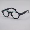 BETSION Thick Frame Acetate Reading Glasses Retro Round Eyeglasses Frames Men Women Full Rim Vintage (C1, 5.75, x) view 4