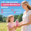L-Lysine Monolaurin Gummies, Monolaurin and Lysine 1000mg Supplement for Adults & Kids, with Vitamin C, Zinc, Selenium & Quercetin, Immune & Overall support, Oral & Lip Health, Peach Flavor, 60 Ct view 3