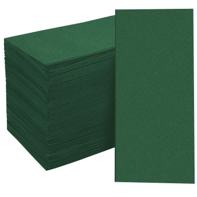 100 Pack Linen Like Green Napkins Disposable Guest Paper Hand Towels for Bathroom Soft Absorbent Decorative Dinner Napkins Wedding Party Cocktail Reception Event, 12" x 17"