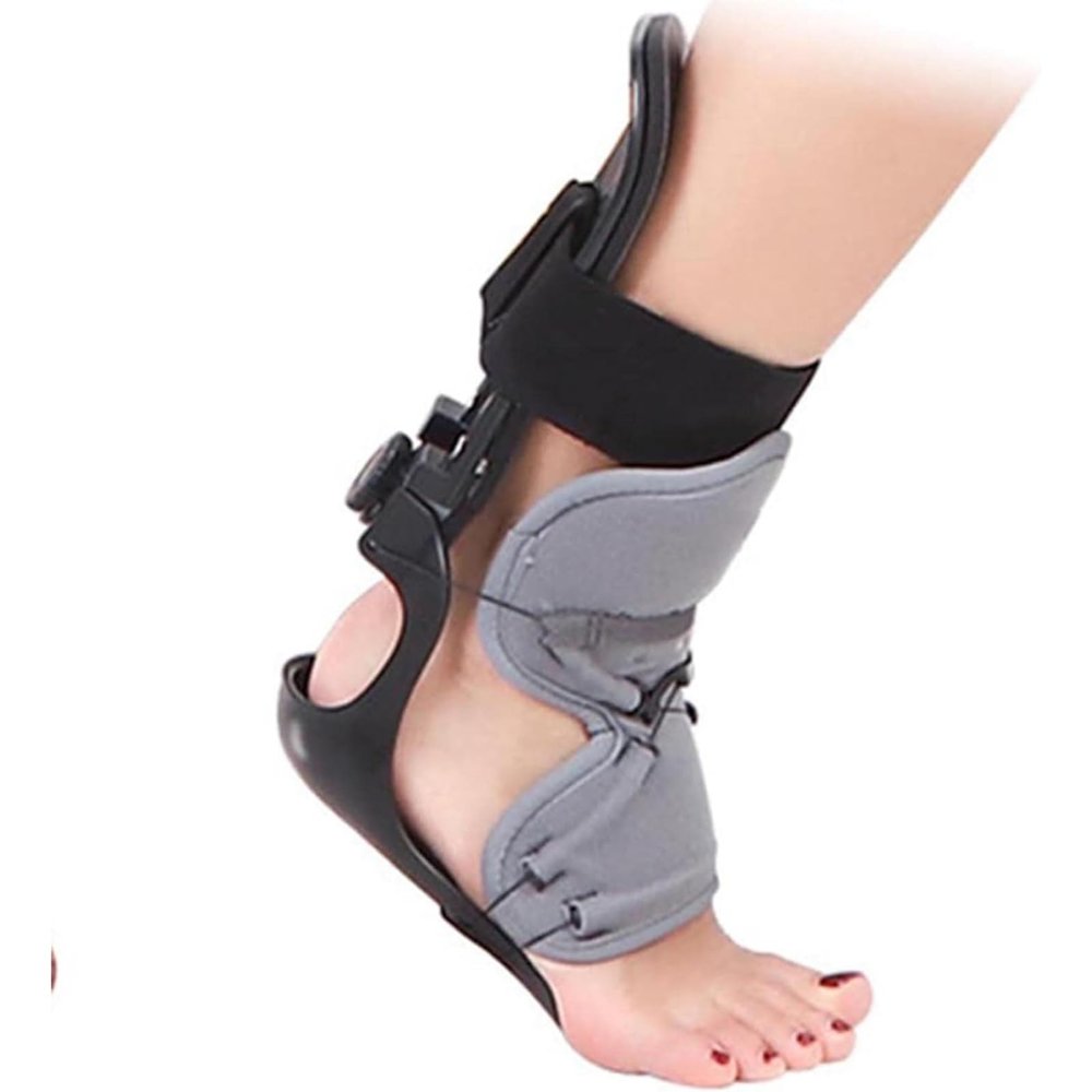 GAZOGJ Foot Drop Orthosis Foot Support, Foot Drop Foot Nerve Injury Rehabilitation Training Foot Varus Orthosis Heel, Ankle, Arch Foot Pain,Left,M,Right-L