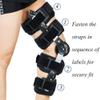 GAZOGJ Hinged Adjustable Knee ROM Brace Support Injury - Orthosis, Knee Immobilizer for ACL, MCL and PCL, Orthopedic Rehab, Meniscus Tear, Post Op Recovery Stabilize Support for,Black view 3