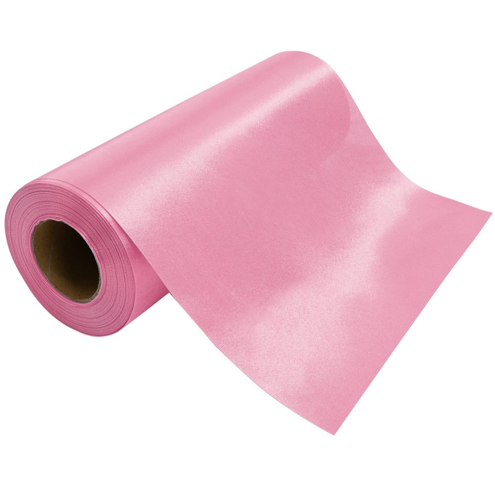 LoomJoyz Pink Wide Satin Ribbon 8 Inch 25 Yard Silk Ribbon for Cutting Grand Opening Ceremony Sash Wedding Decoration Gift Wrapping Craft