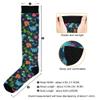 KLL Mens Compression Socks Compression Sock 15-20 mmHg for Nurses, Pregnancy, Flying, Running,Travel Dinosaurs Tropical Leaves Flower view 4