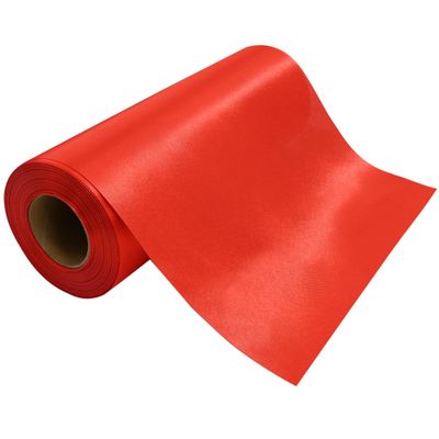 LoomJoyz Red Wide Satin Ribbon 8 Inch 25 Yard Silk Ribbon for Cutting Grand Opening Ceremony Sash Wedding Decoration Gift Wrapping Craft