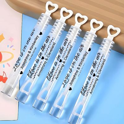 100pcs Custom Transparent Bubble Labels Waterproof DIY Stickers for Wedding Favors Tags, Bridal Shower Decor Decal, Party Table Arrangements