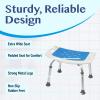 Anti Slip Shower Chair, Suitable for Indoor Showers - Height Adjustable Shower Seat for Elderly and Disabled People(A) view 2