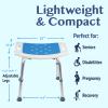 Anti Slip Shower Chair, Suitable for Indoor Showers - Height Adjustable Shower Seat for Elderly and Disabled People(A) view 3