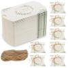 FALESOUL 100 PCS 3.5Inch x 5.5Inch Paper Gift Boxes Multipurpose Box with Eucalyptus Design Paper Empty Present Case for Bridal Shower Party Supplies(Yellow) view 1