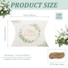 FALESOUL 100 PCS 3.5Inch x 5.5Inch Paper Gift Boxes Multipurpose Box with Eucalyptus Design Paper Empty Present Case for Bridal Shower Party Supplies(Yellow) view 2